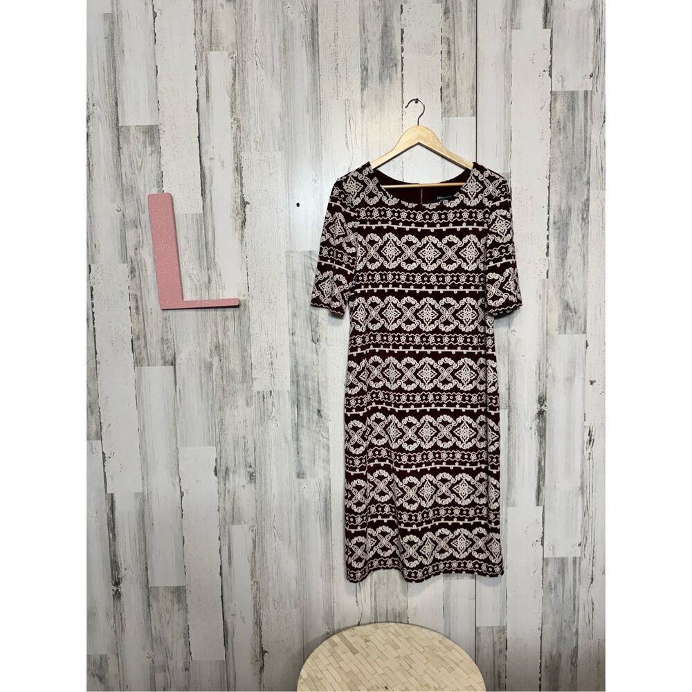 RN Studios burgundy dress size 14